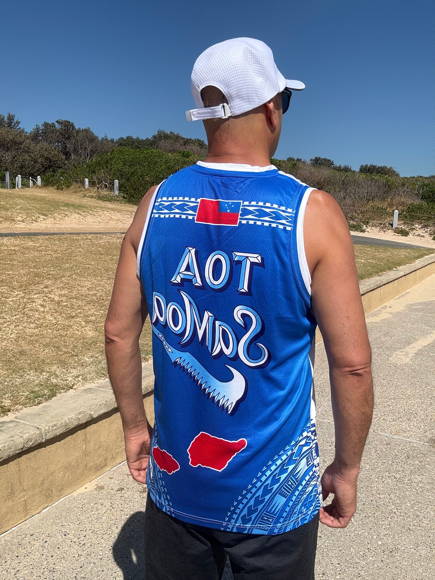• Toa Samoa Basketball Singlet White front