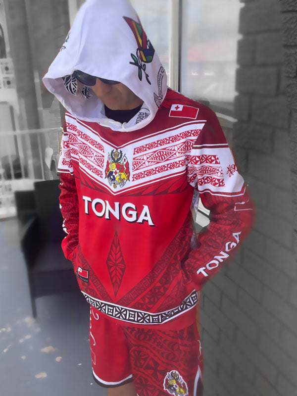 • Tonga Hoodie Chest Red V chest
