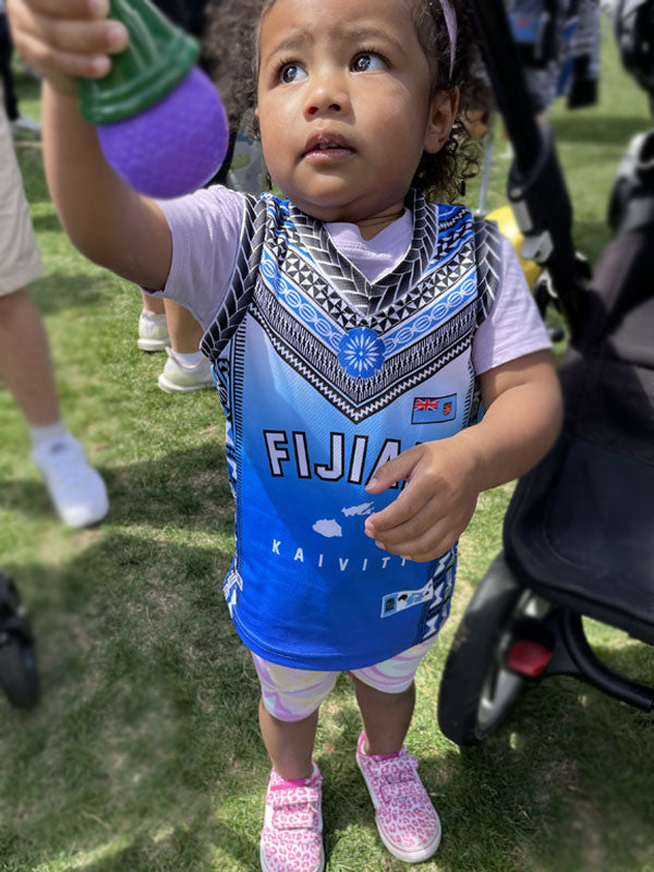 Fiji Youth Sports vest Blue
