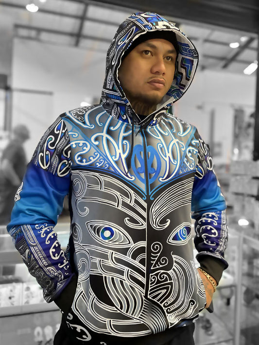 • Māori hoodie Tangaroa whakarongo