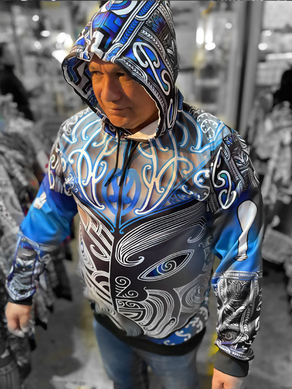 • Māori hoodie Tangaroa whakarongo