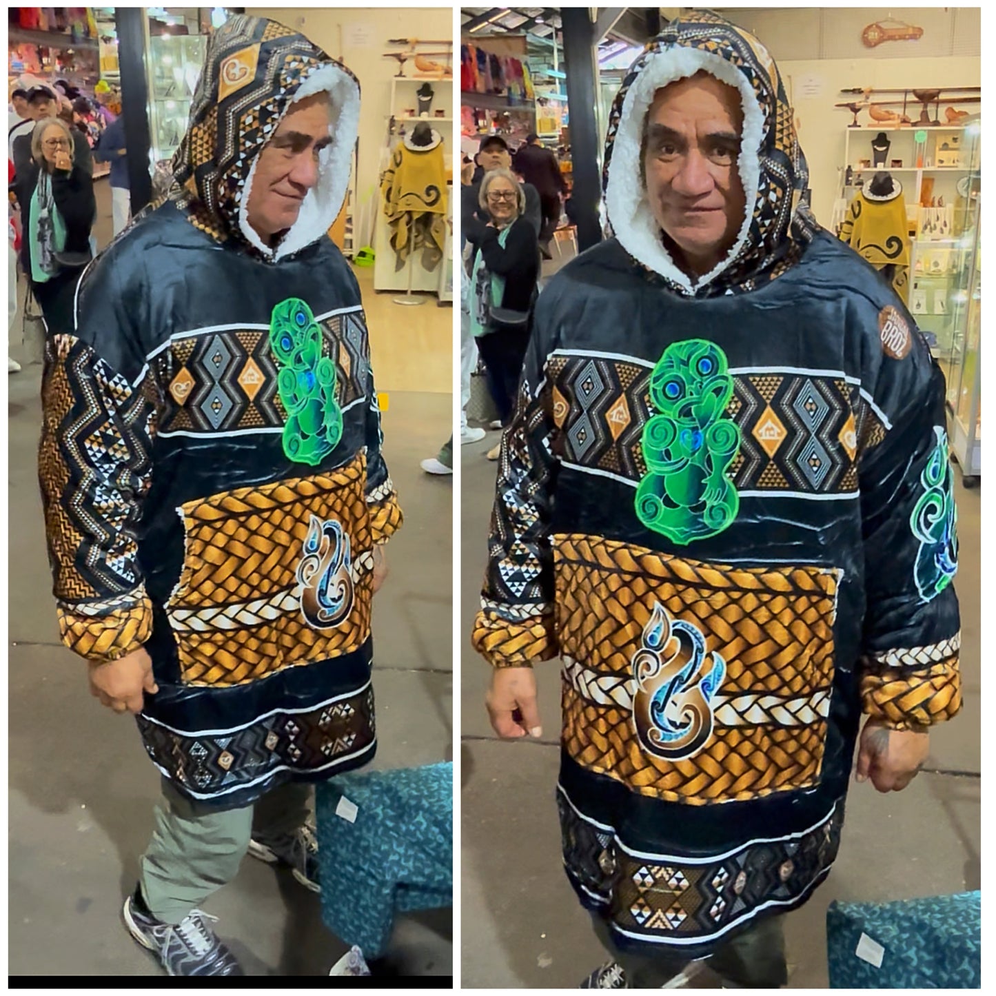 • Mahana Blanket Hoodie - Tāniko brown