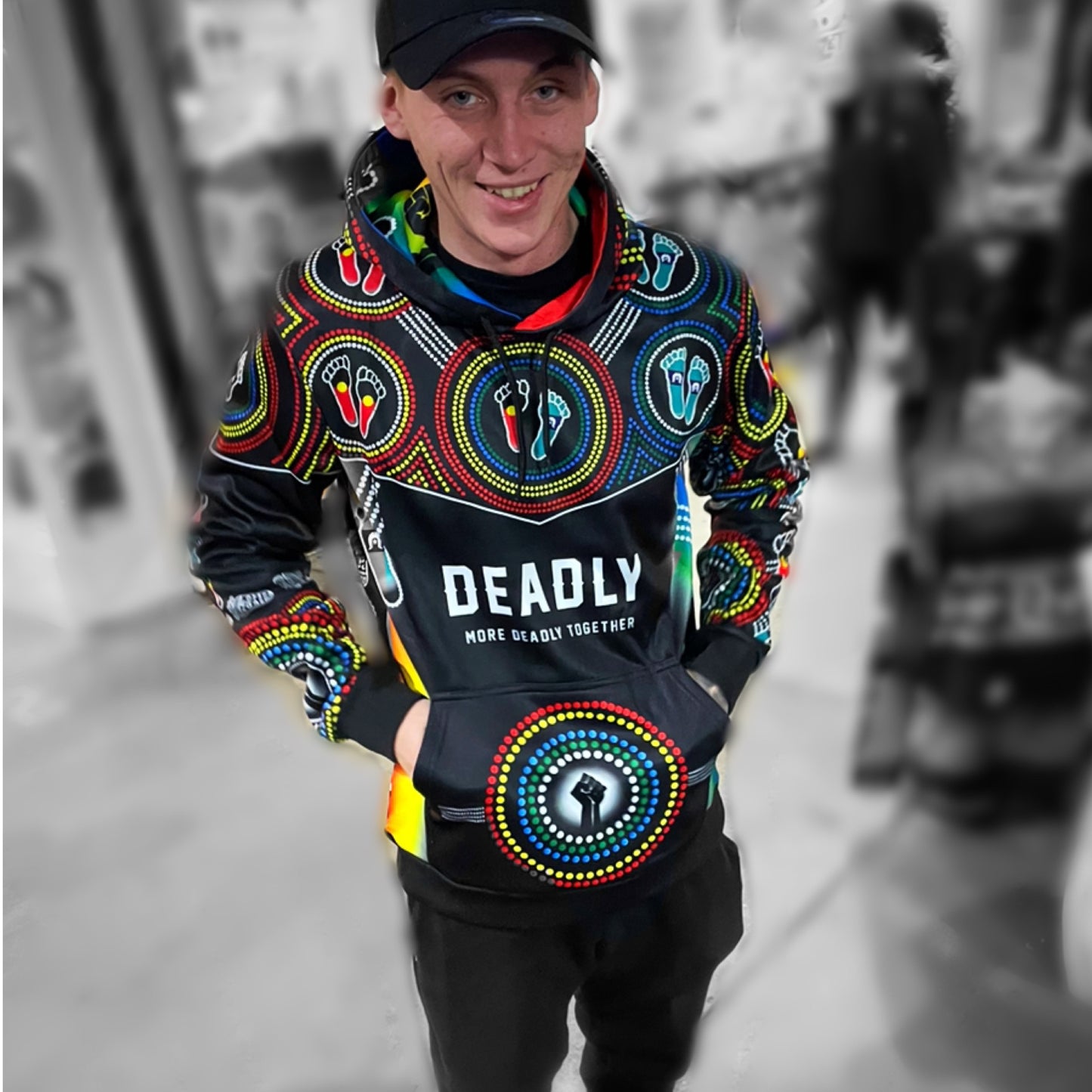 Aboriginal Deadly Indigenous hoodie ' We are more deadly together'