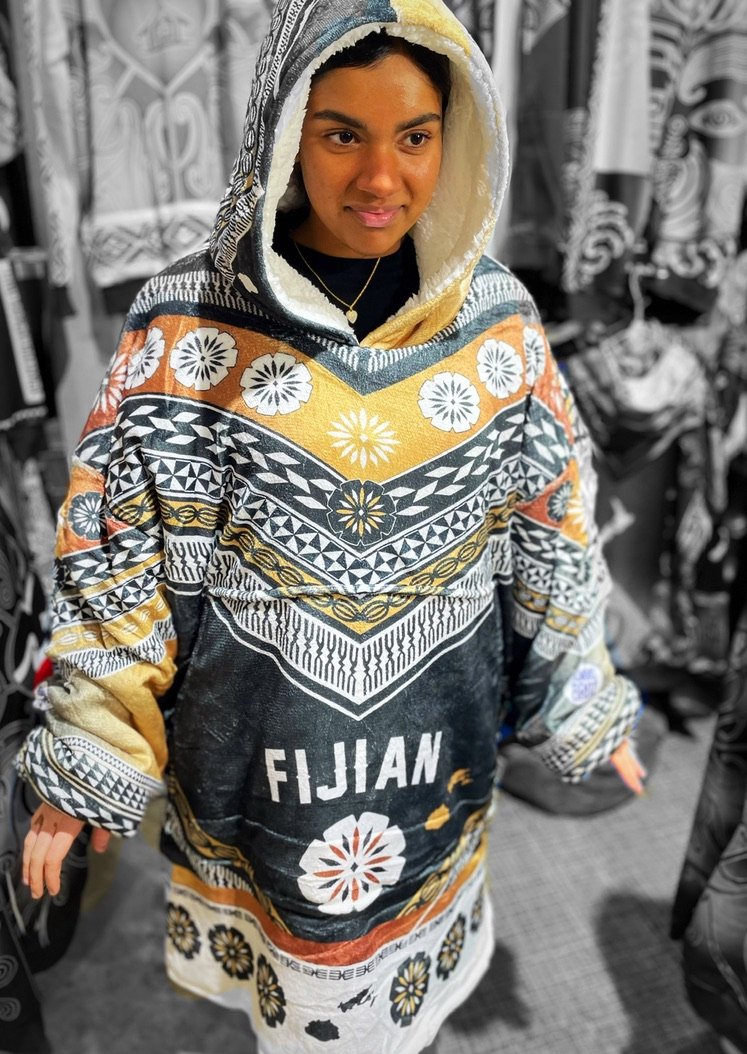 Fijian blanket hoodie Masi mahana