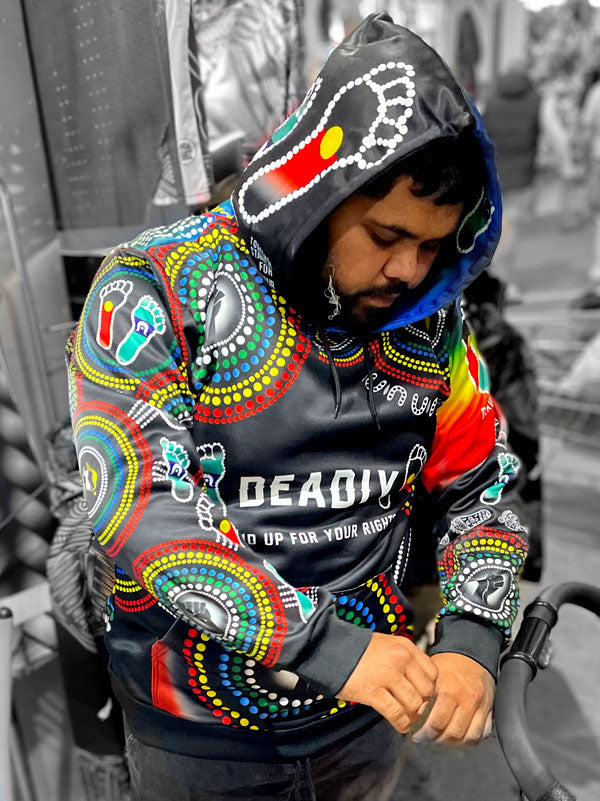 Australian Deadly Indigenous hoodie ' We are more deadly together'