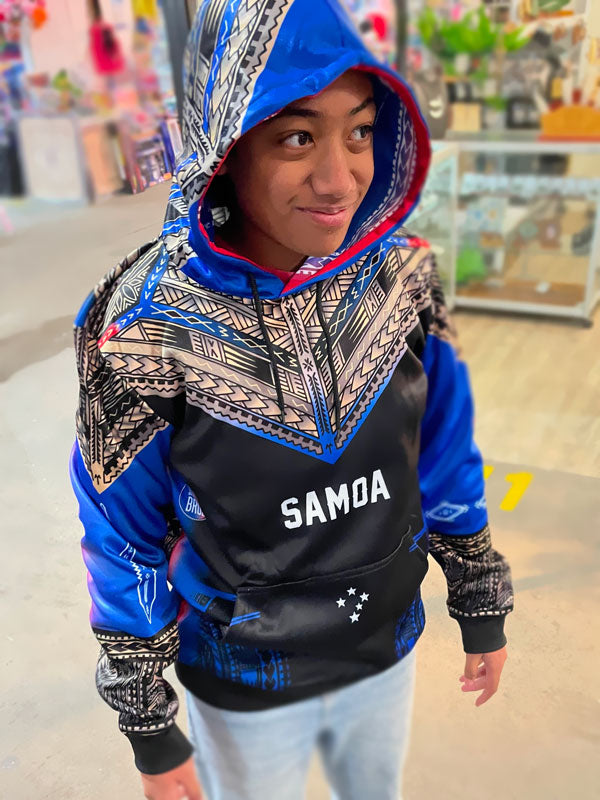 Samoa hoodie Manuia Siapo blue red Womans