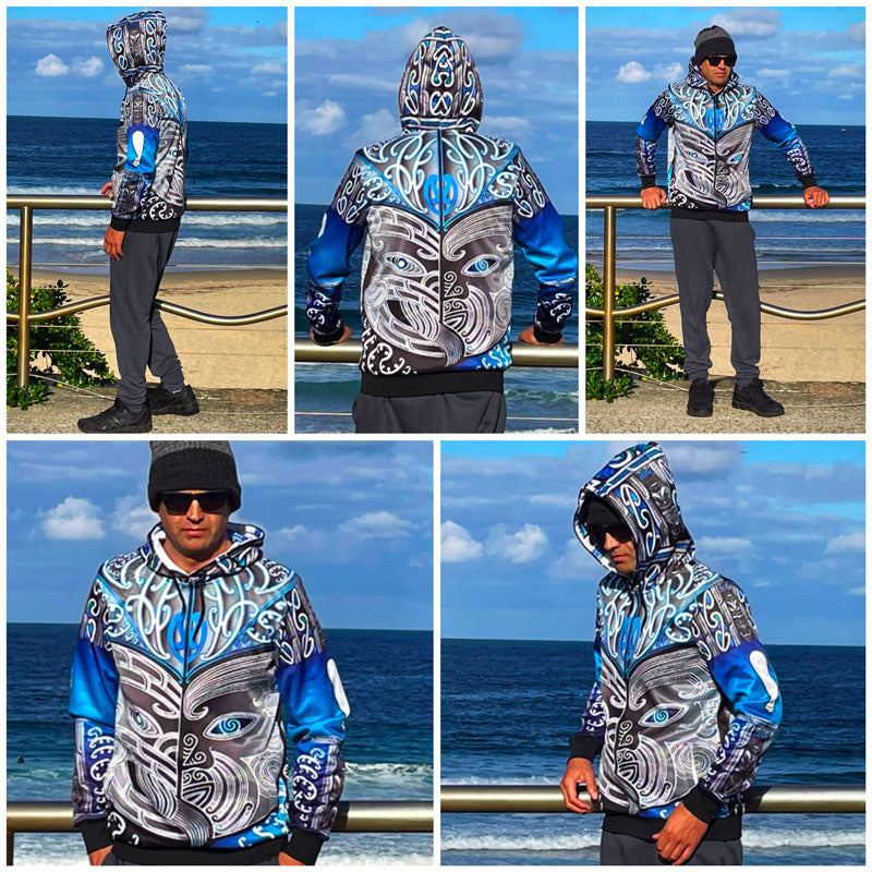 • Māori hoodie Tangaroa whakarongo