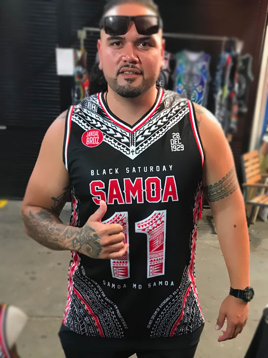 Samoa Black Saturday Basketball Singlet