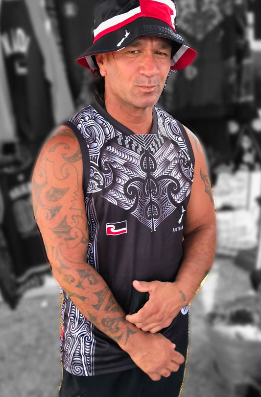 Tino Rangatiratanga Whakairo chest Aotearoa Maori Singlet