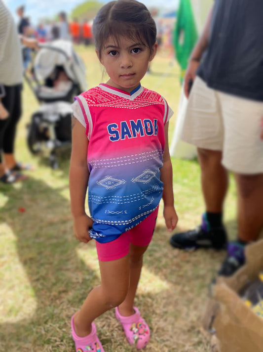 Girls Samoa Basketball Singlet Kids