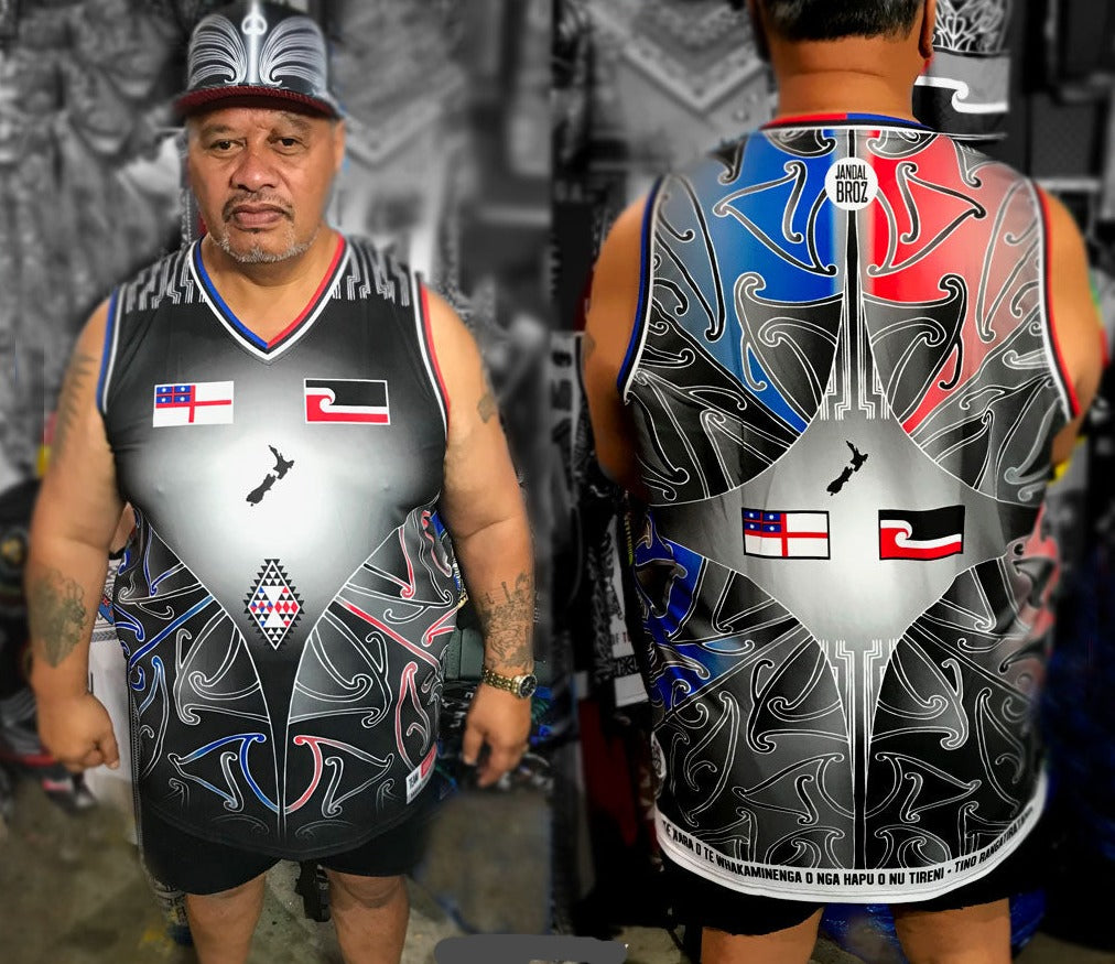 Māori Tino Rangatiratanga United Tribes Basketball Singlet