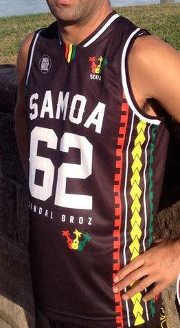 Samoa Reggae Kids Basketball Jersy
