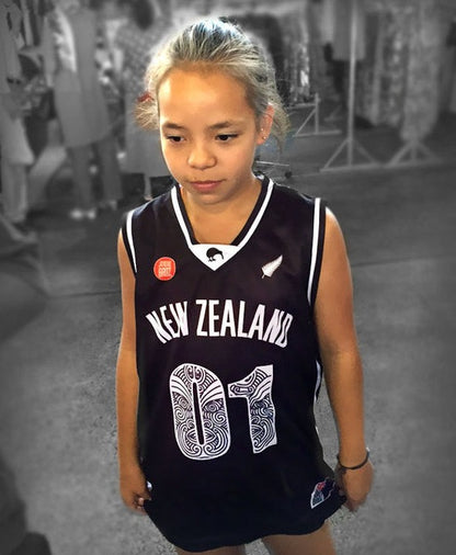 New Zealand Aotearoa Basketball Singlet Youth