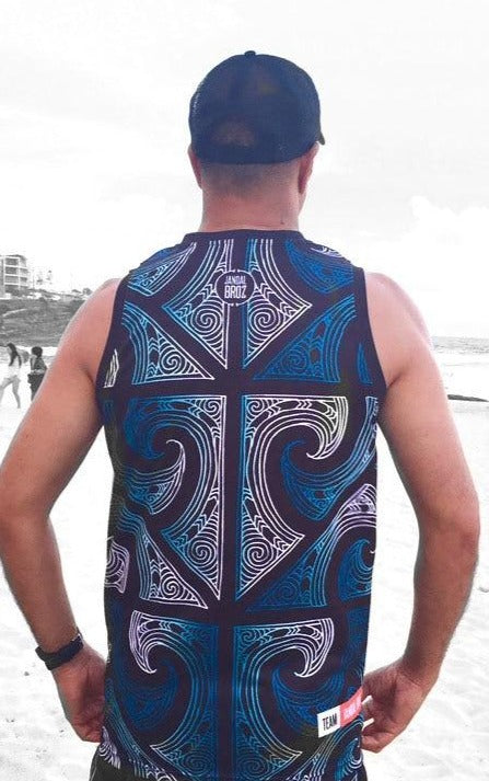 Basketball Singlet Puhoro Tangaroa Blue 2020