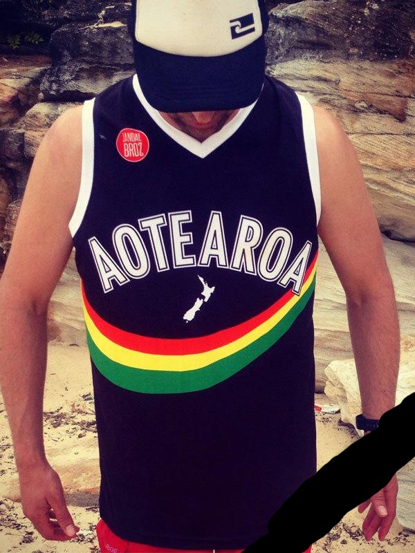 -Basketball Singlet Aotearoa Swirl