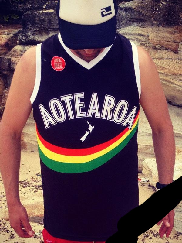 -Basketball Singlet Aotearoa Swirl