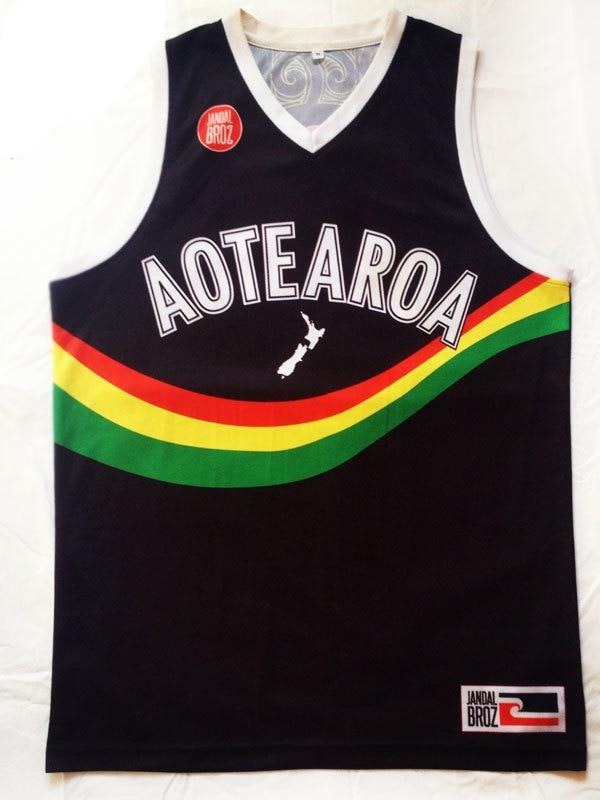 -Basketball Singlet Aotearoa Swirl