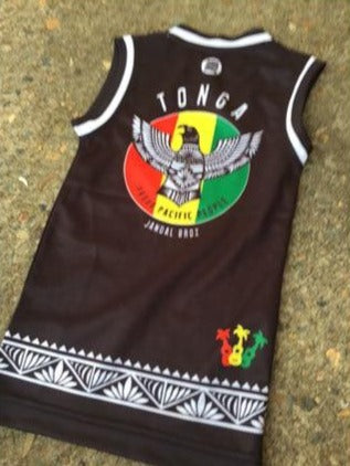 Basketball singlet Tonga reggae v2 Kids