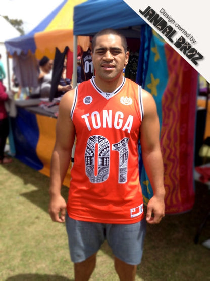 Basketball Singlet Tonga red