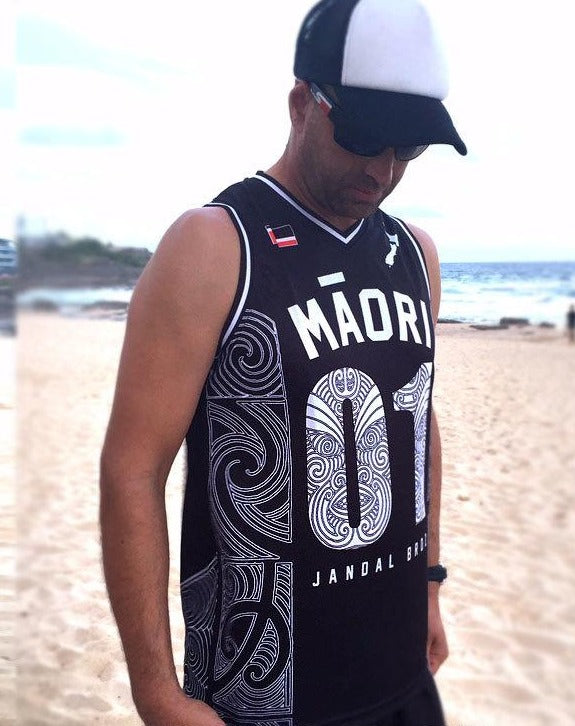 Basketball Singlet Māori Black 01