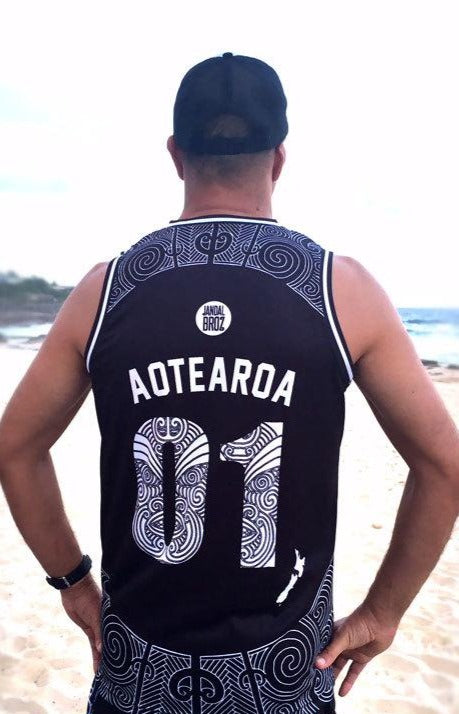 Basketball Singlet Māori Black 01