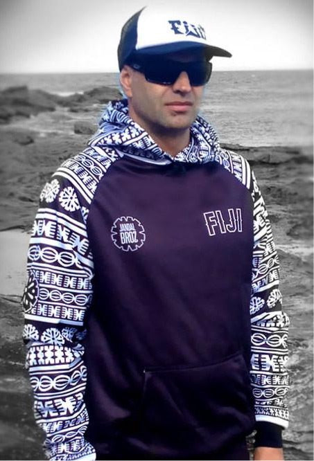 SPORTS HOODIE FIJI Black White