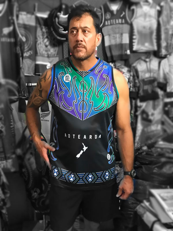 • Tangaroa Puhoro Chest Singlet Adults