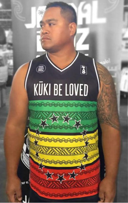 -Basketball Singlet Cook Islands Kuki be loved reggae