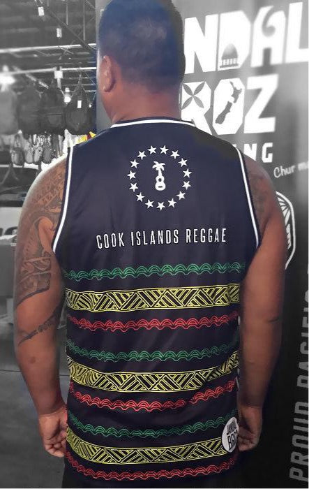 -Basketball Singlet Cook Islands Kuki be loved reggae