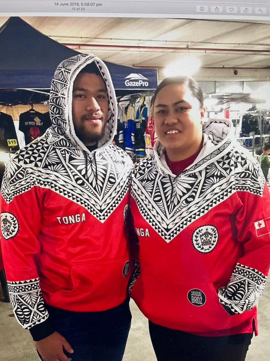 • Tonga Hoodie Chest Red