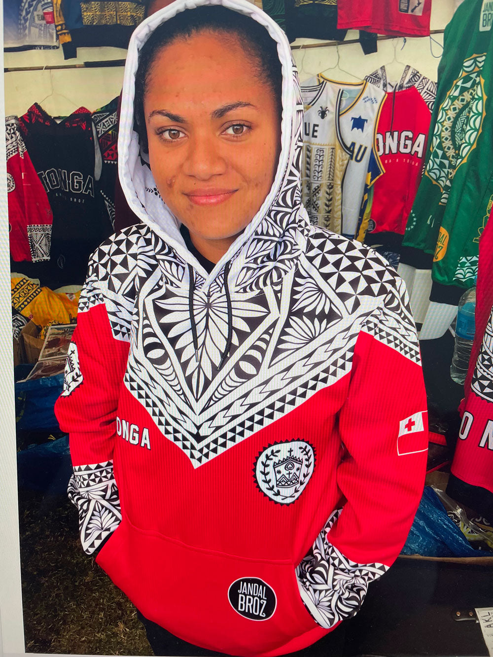 • Tonga Hoodie Chest Red