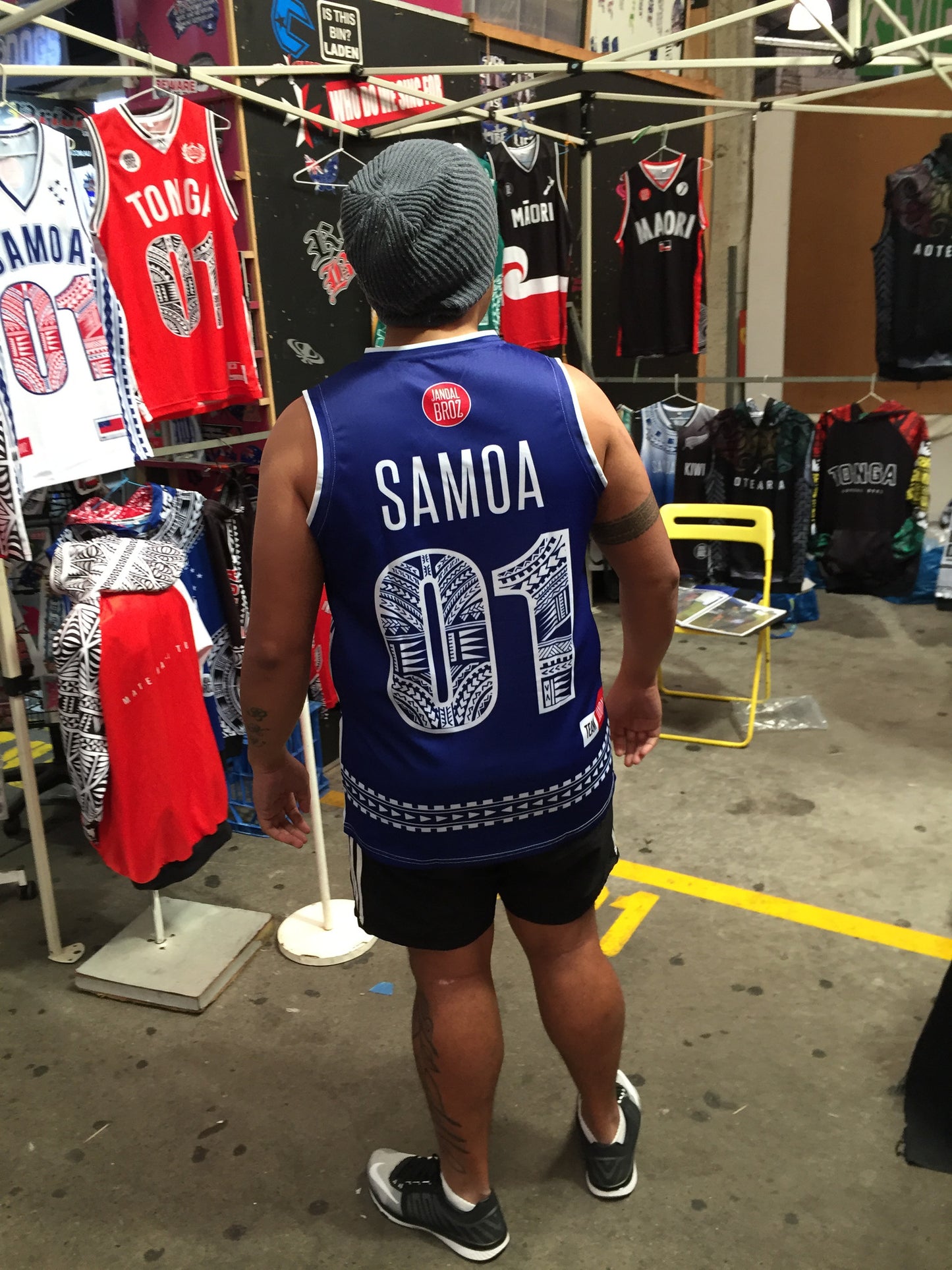 • Samoa Basketball Singlet White 01