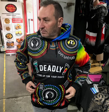 Australian Deadly Indigenous hoodie ' We are more deadly together'