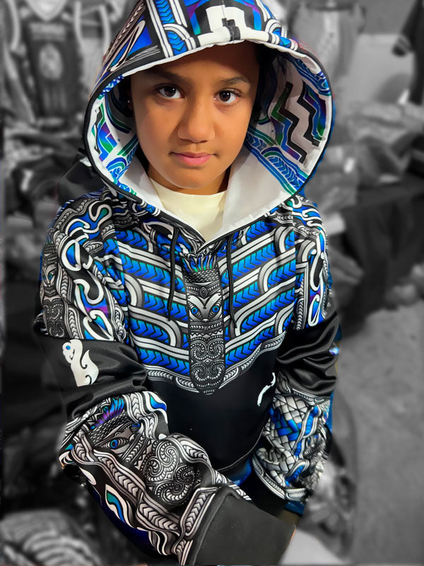 • Tangaroa Whakairo Māori Hoodie