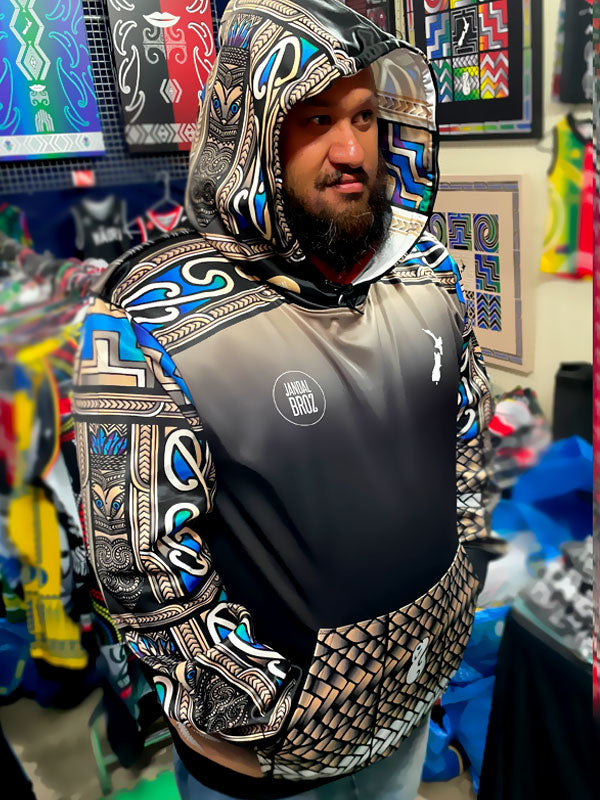 • Whakairo Parauri Arms Māori Hoodie