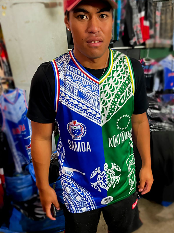 KIDS Samoa and Cook Islands - Basketball Singlet Kids