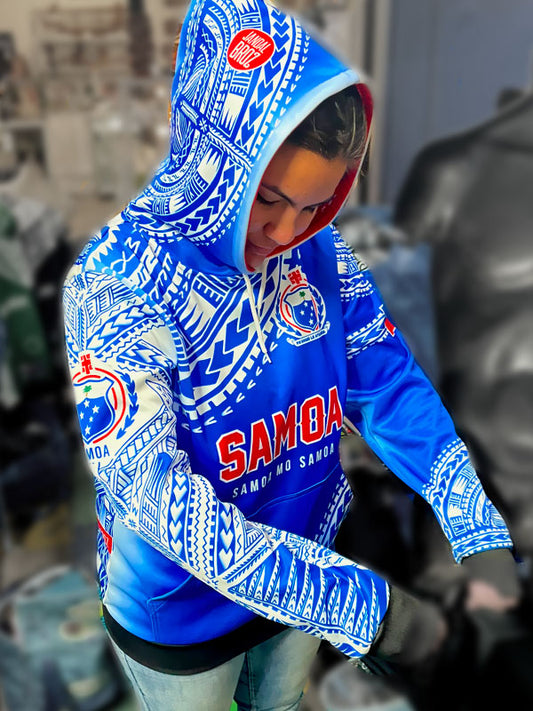 • Samoa Hoodie Blue Manu