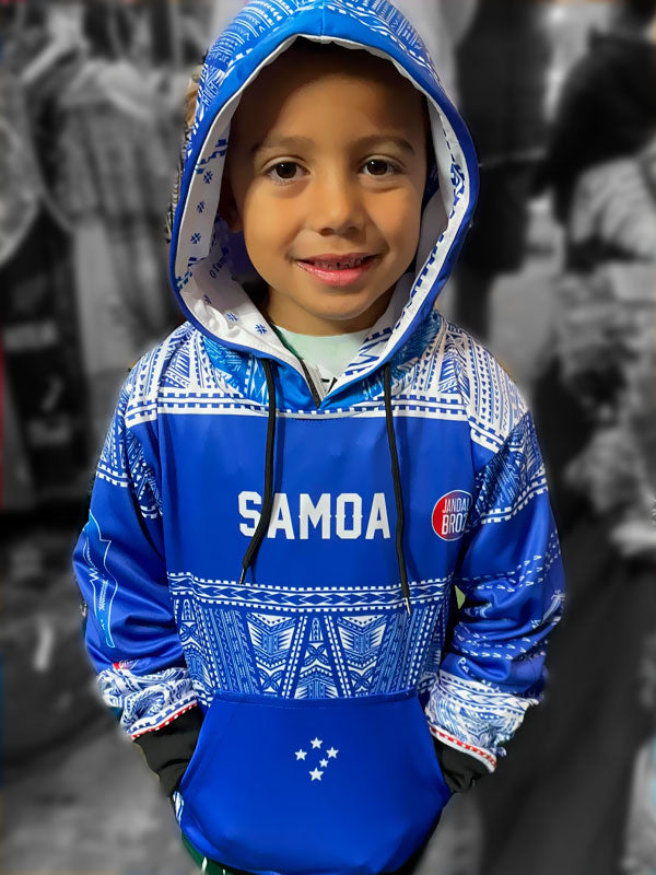 • Samoa hoodie kids Manu Blue