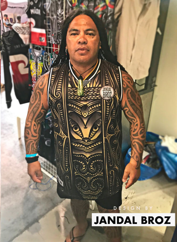 • Taiaha true to yourself- brown Aotearoa Basketbal Singlet