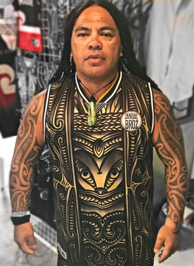 • Taiaha true to yourself- brown Aotearoa Basketbal Singlet