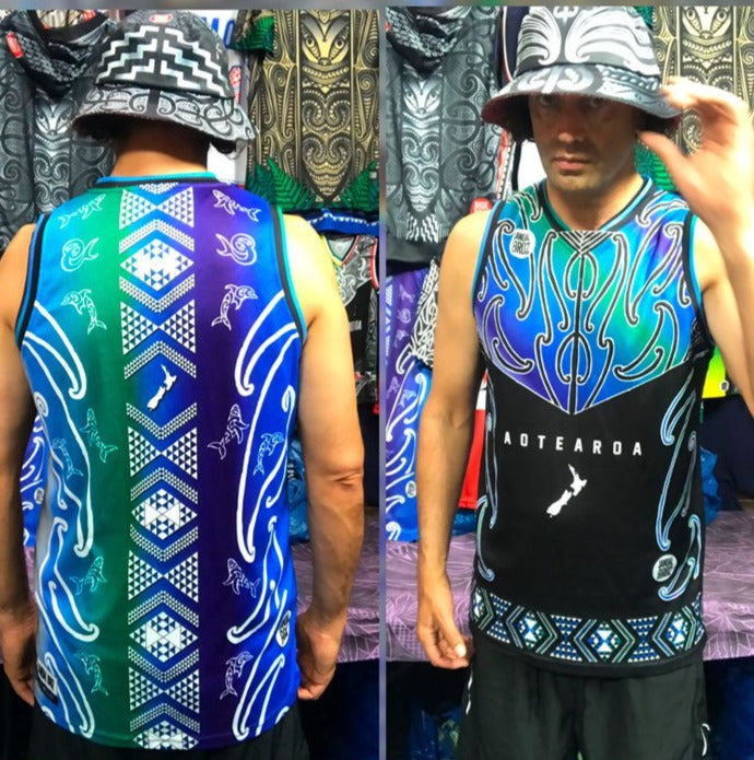 Basketball Singlet Aotearoa Tangaroa Taniko