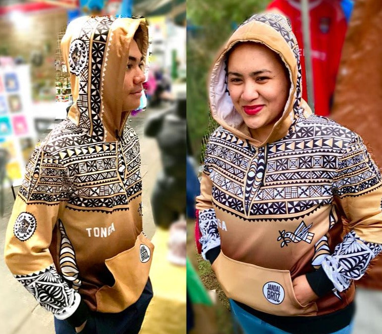 • Tonga hoodie Ngatu Gold