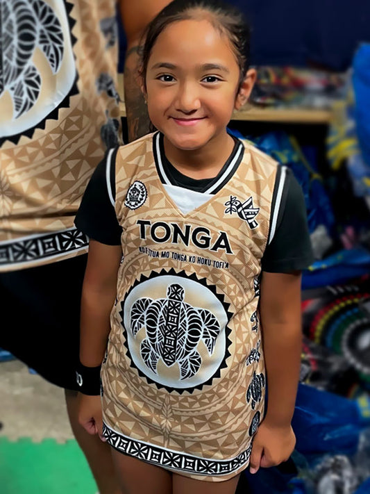 • KIDS Tongan Basketball Singlet -Ngatu Sila Fonu