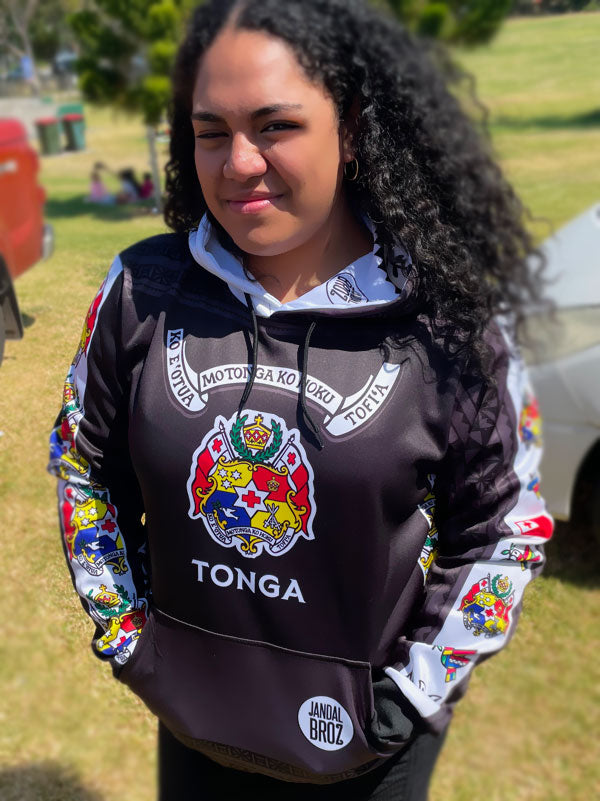 • Tonga Hoodie Black Sila arms