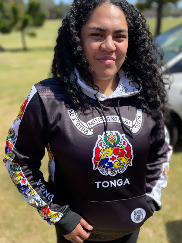• Tonga Hoodie Black Sila arms
