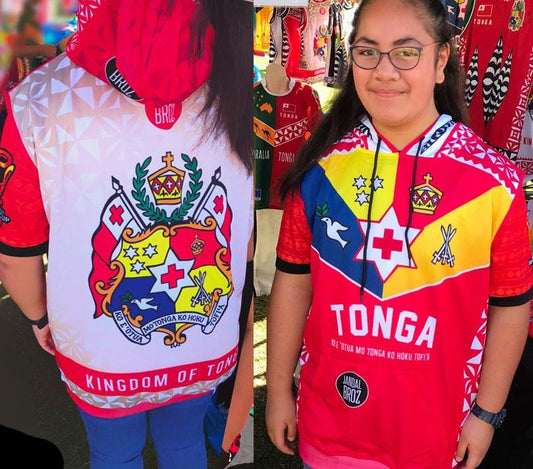 • Tonga Sleeveless hoodie - Sila Red