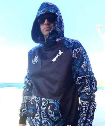 Māori hoodie Tangaroa arms puhoro
