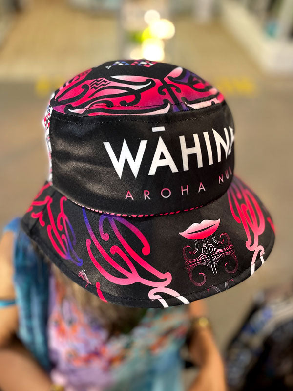 Wāhine Aroha nui Maori Bucket hat (pōtae)