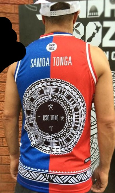 Basketball Singlet HALF Tonga - HALF Samoa