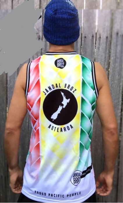 • Basketball Singlet Reggae Harakeke